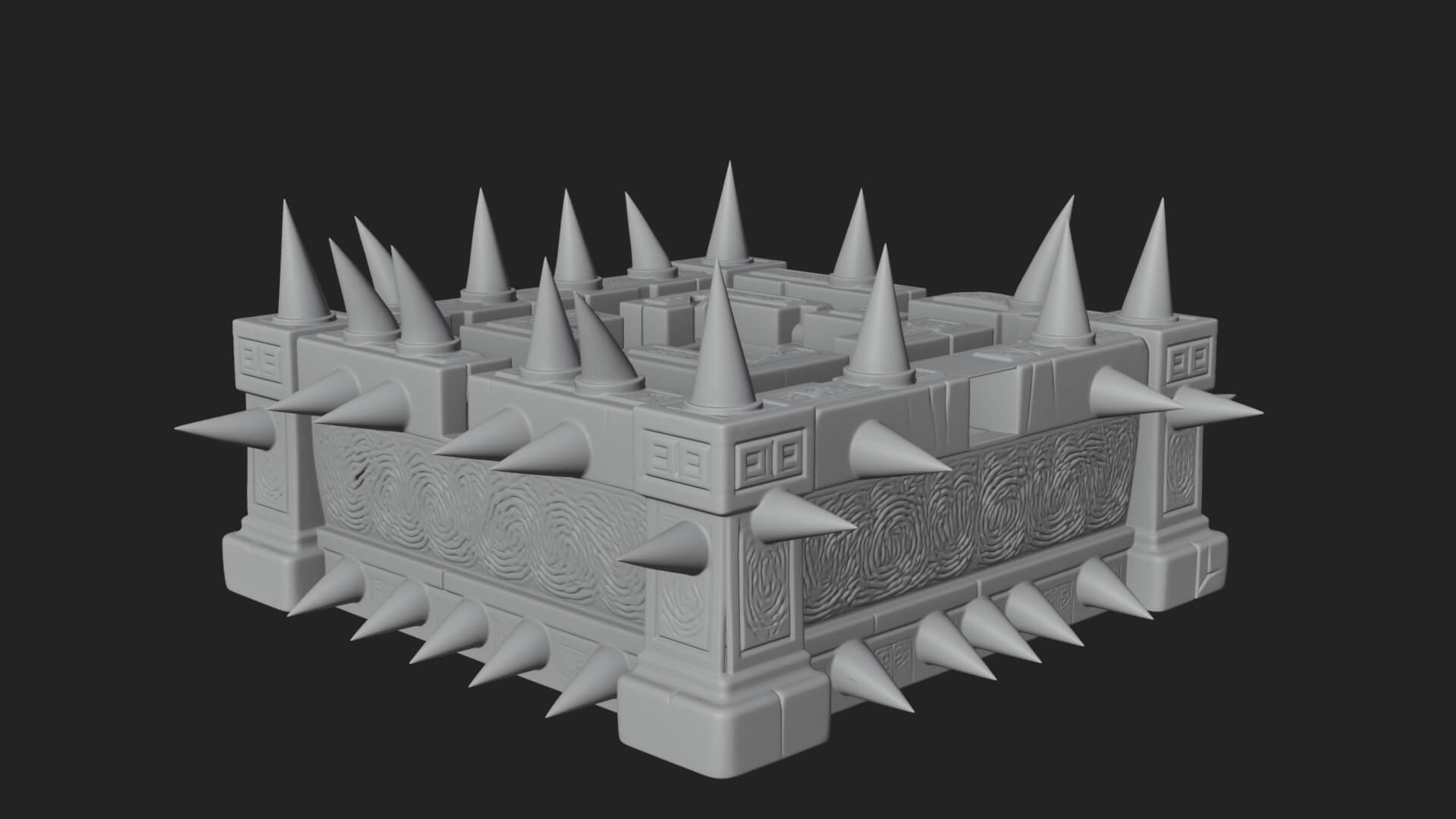 Spiked Iron Cage Model Design 4 3D Print Model 3D Model