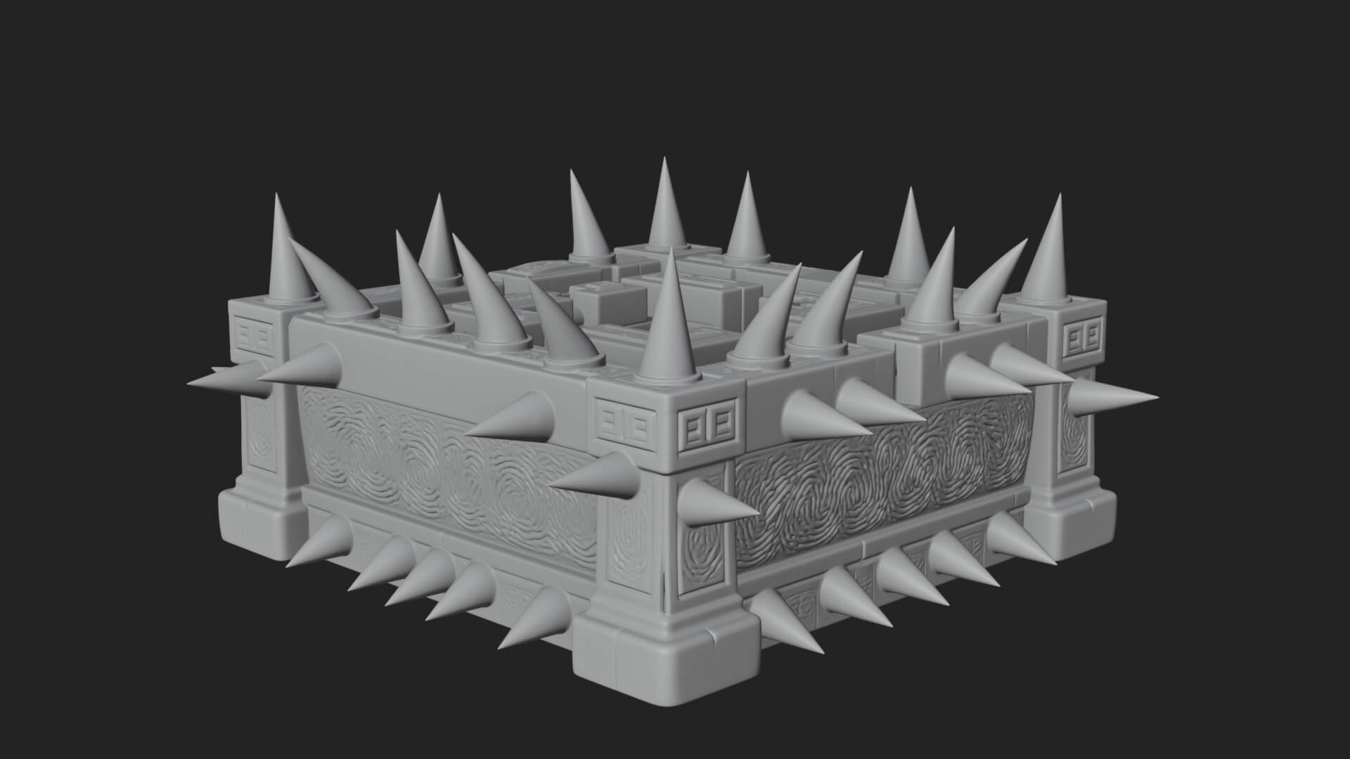 Spiked Iron Cage Model Design 4 3D Print Model 3D Model