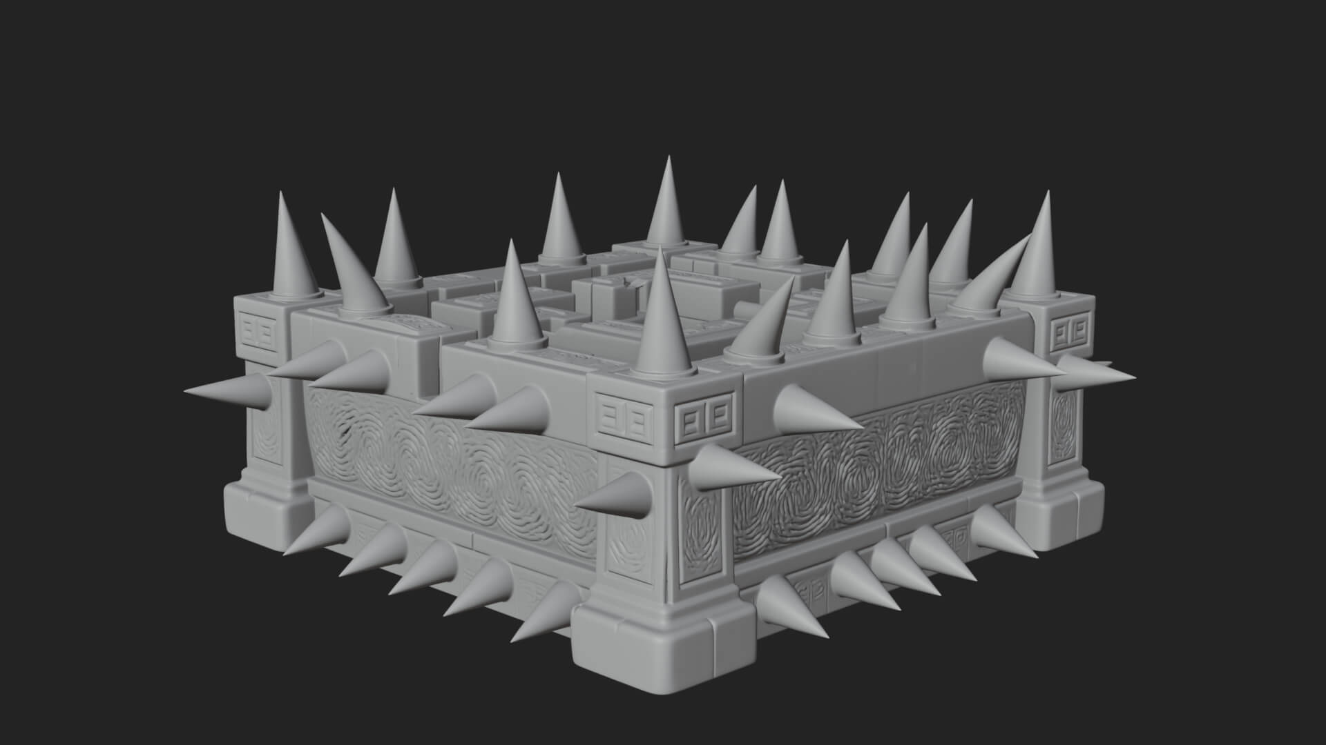 Spiked Iron Cage Model Design 4 3D Print Model 3D Model