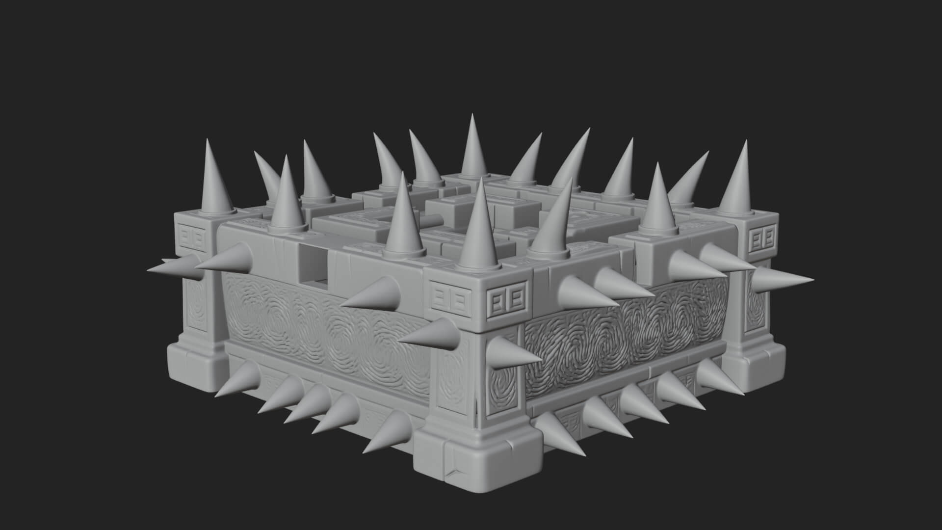 Spiked Iron Cage Model Design 4 3D Print Model 3D Model