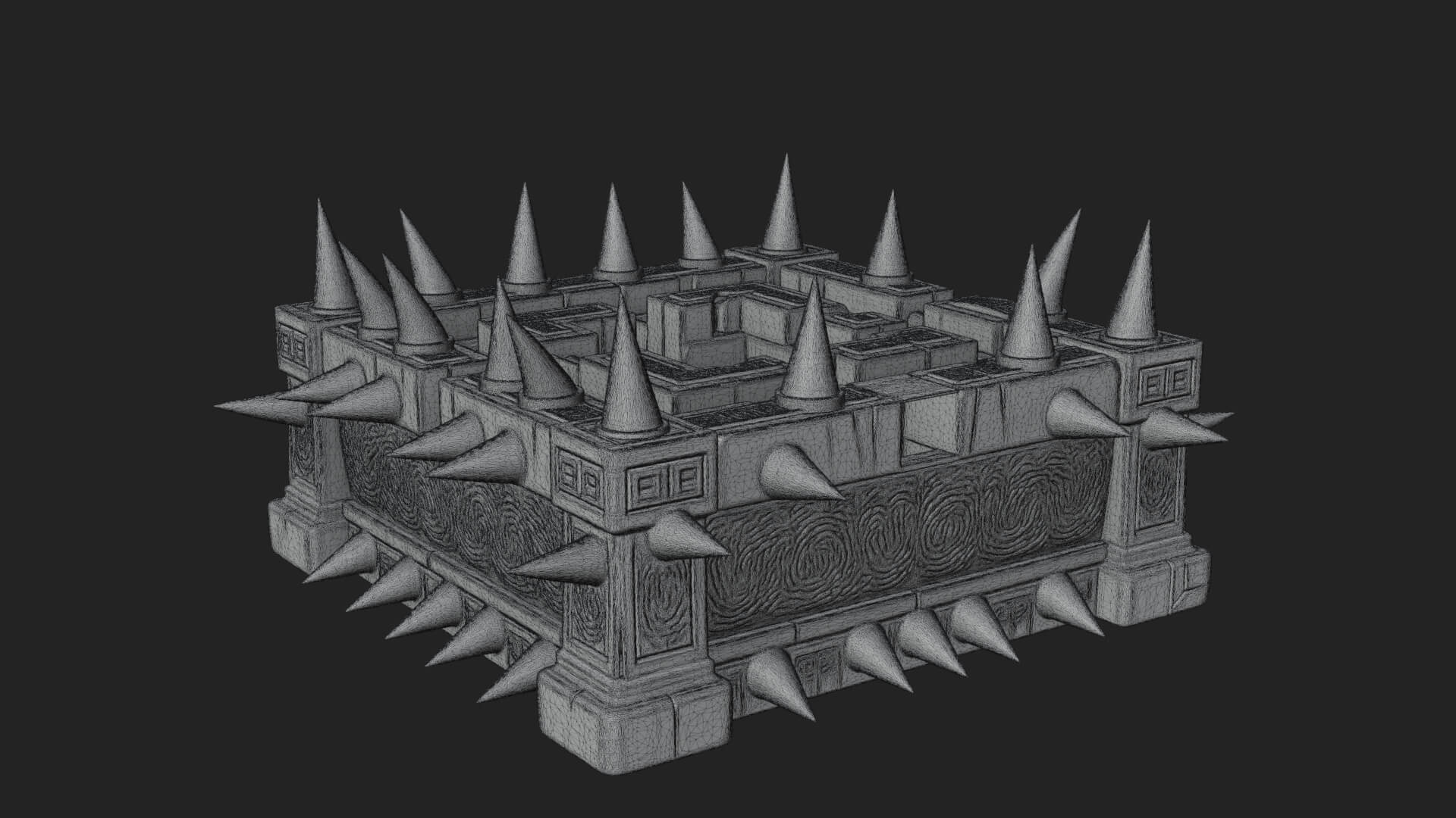 Spiked Iron Cage Model Design 4 3D Print Model 3D Model