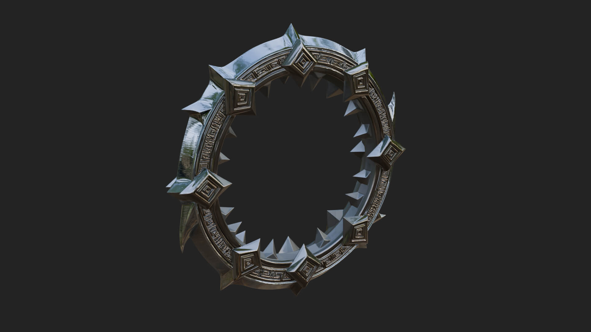 Spiked Ring Blade Model Design 1 3D Print Model 3D Model