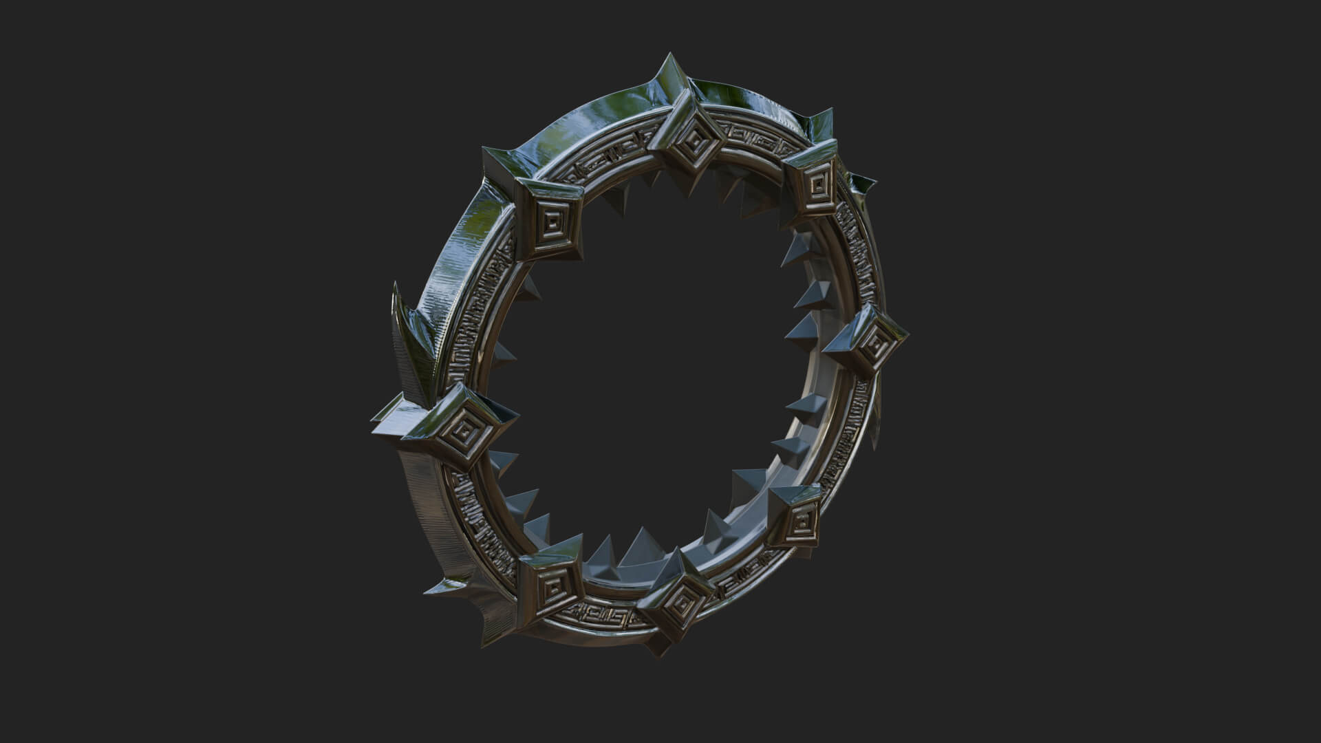 Spiked Ring Blade Model Design 1 3D Print Model 3D Model