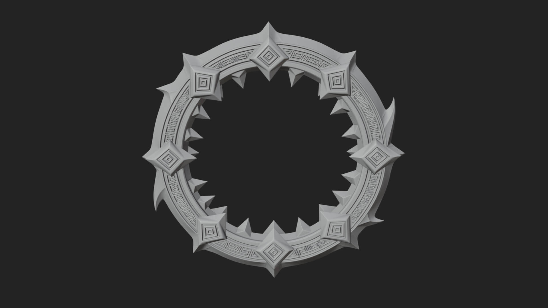 Spiked Ring Blade Model Design 1 3D Print Model 3D Model