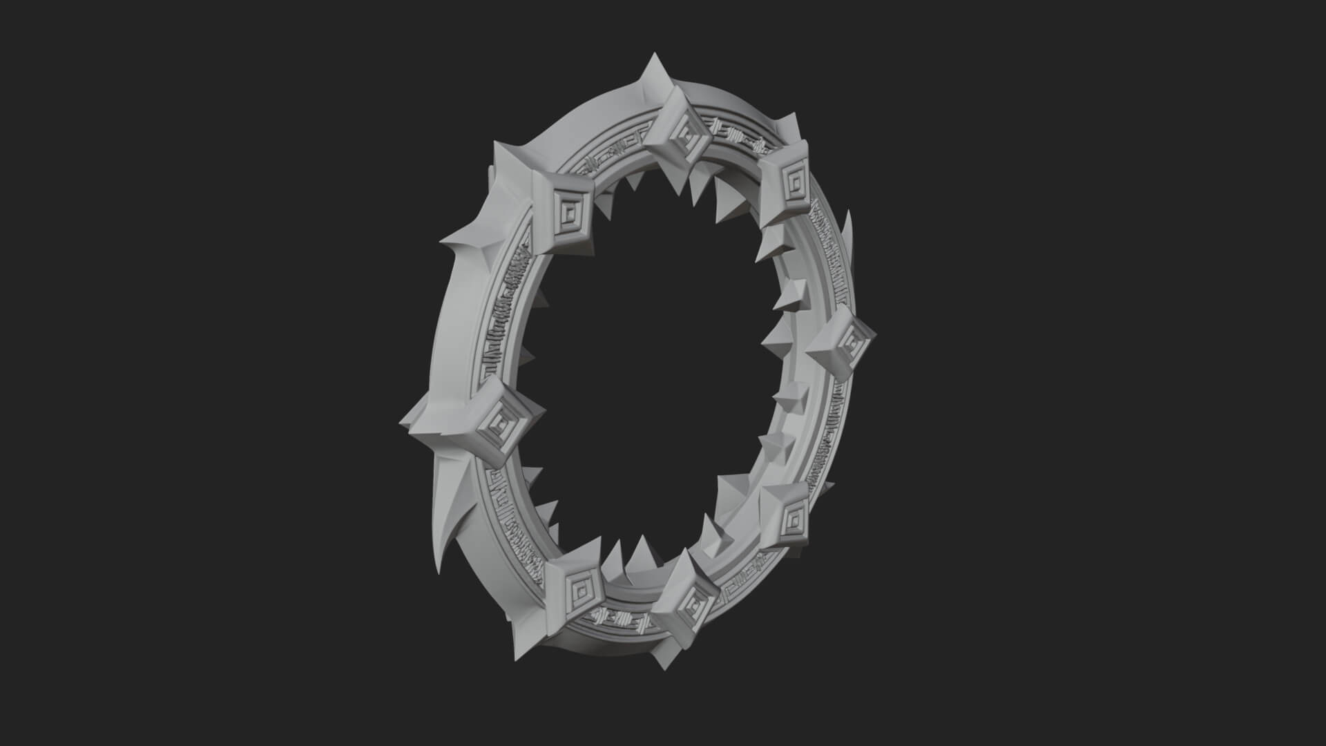 Spiked Ring Blade Model Design 1 3D Print Model 3D Model