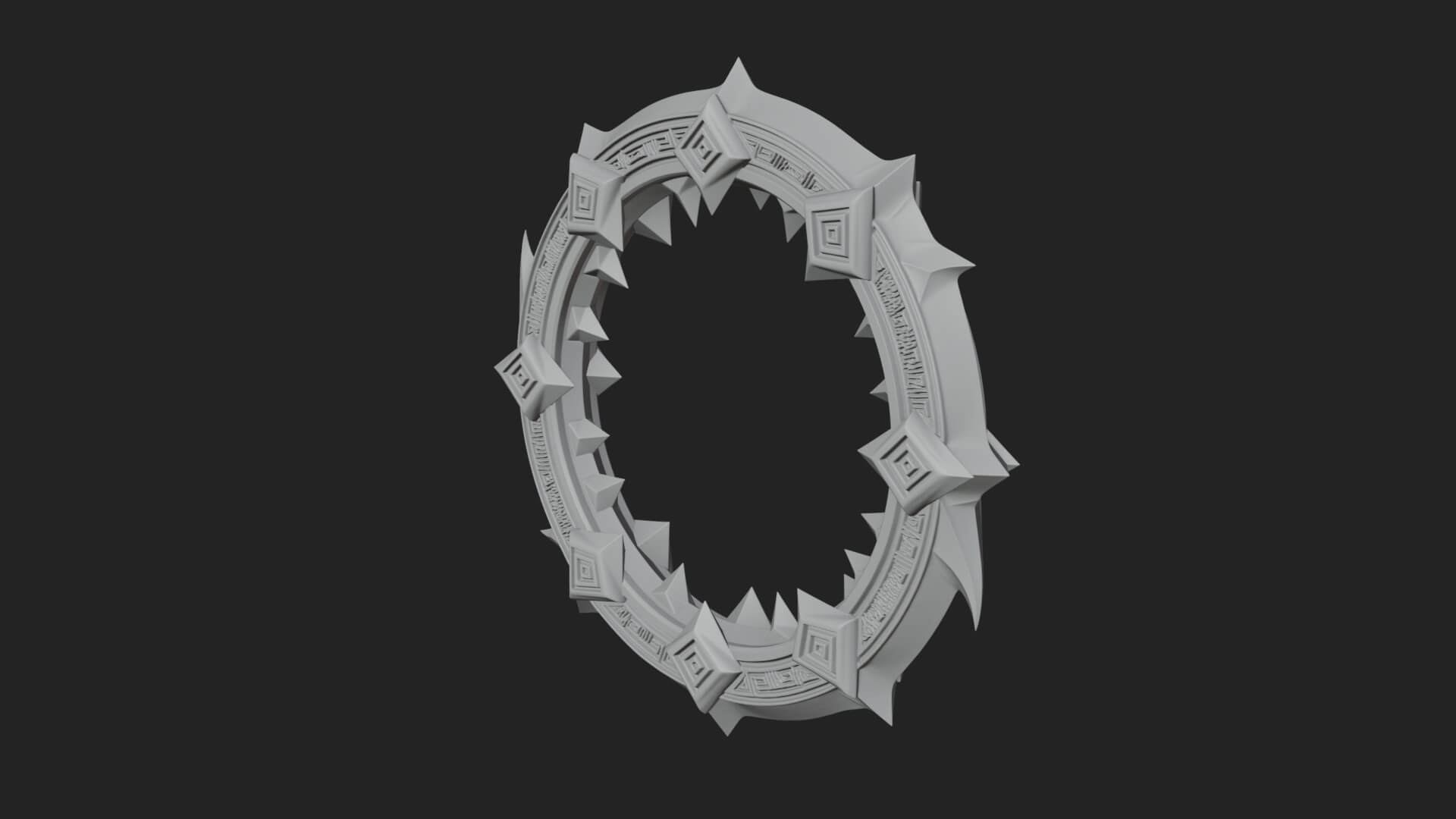 Spiked Ring Blade Model Design 1 3D Print Model 3D Model