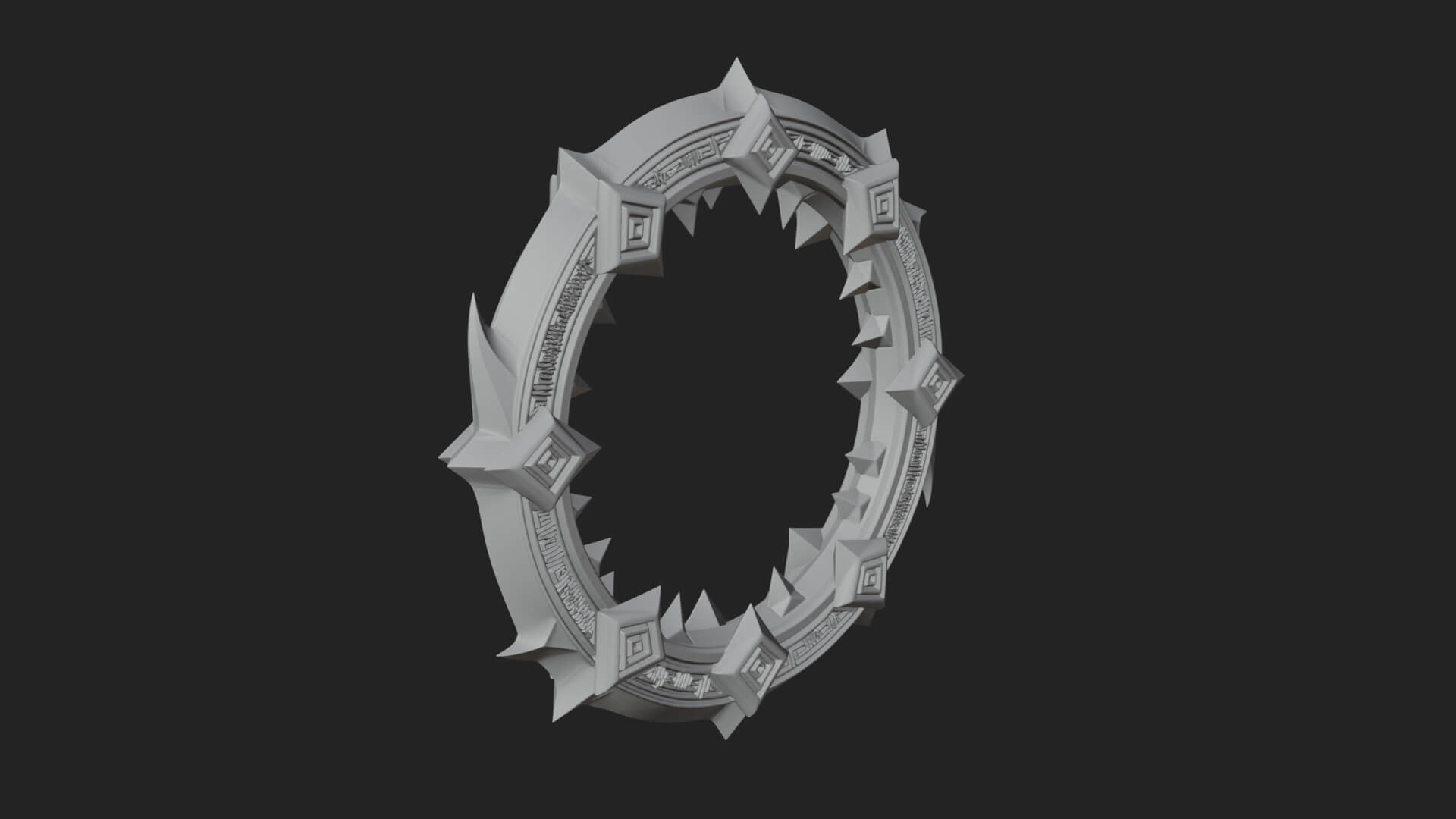 Spiked Ring Blade Model Design 1 3D Print Model 3D Model