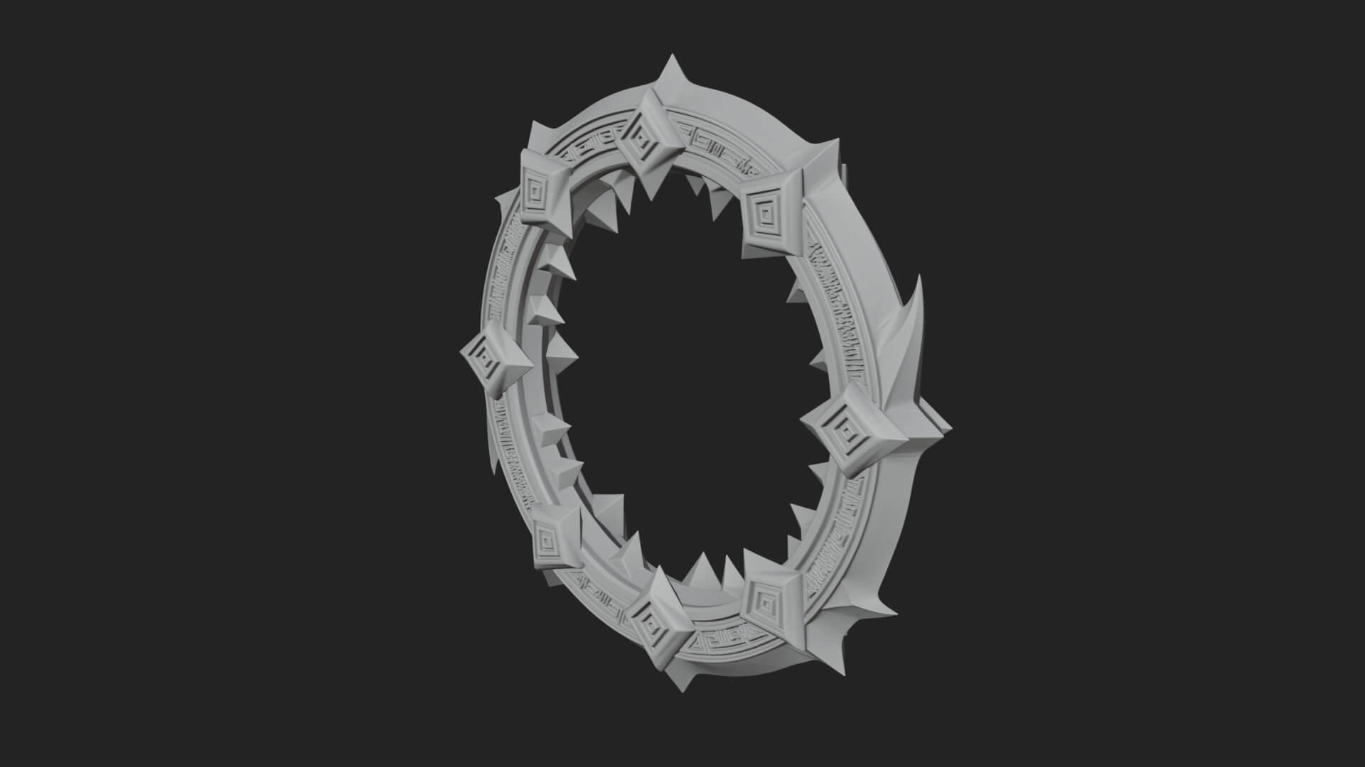 Spiked Ring Blade Model Design 1 3D Print Model 3D Model