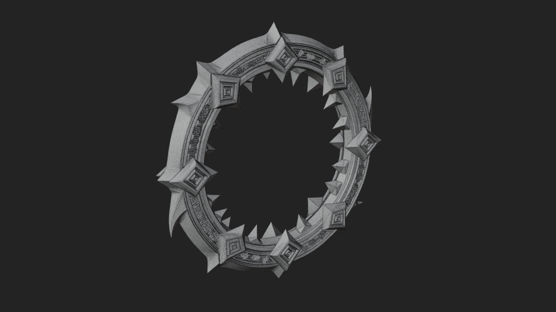 Spiked Ring Blade Model Design 1 3D Print Model 3D Model