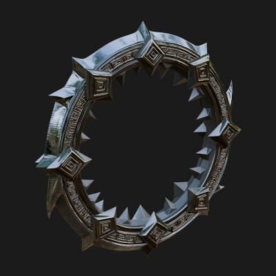 Spiked Ring Blade Model Design 1 3D Print Model