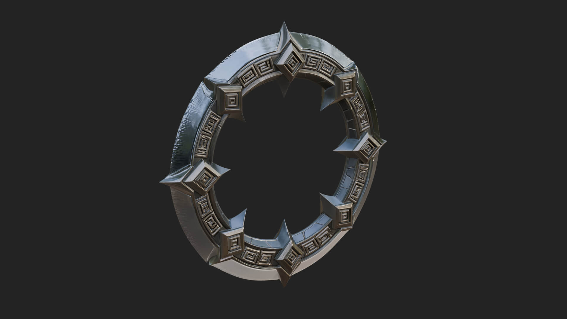 Spiked Ring Blade Model Design 2 3D Print Model 3D Model