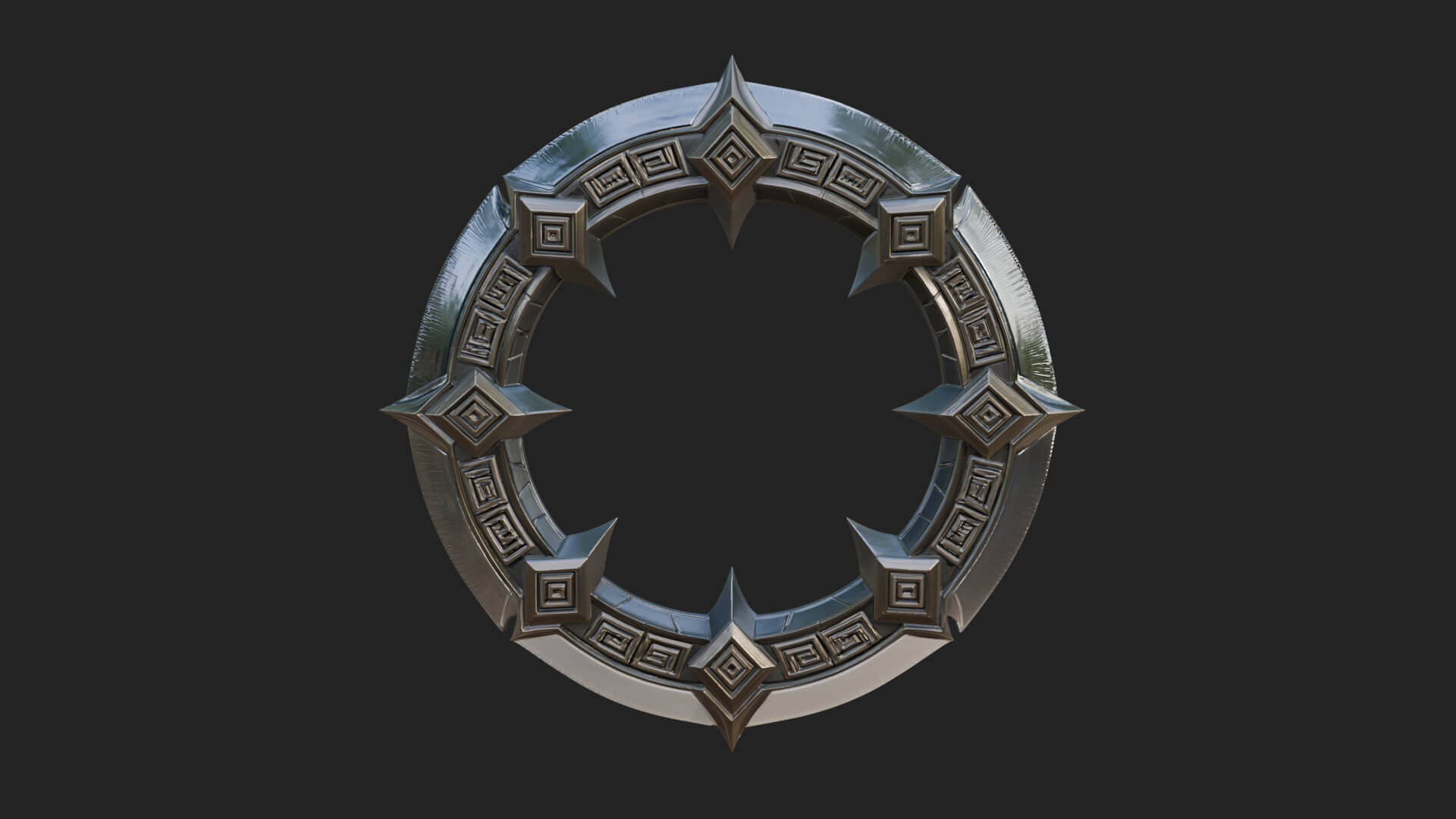 Spiked Ring Blade Model Design 2 3D Print Model 3D Model