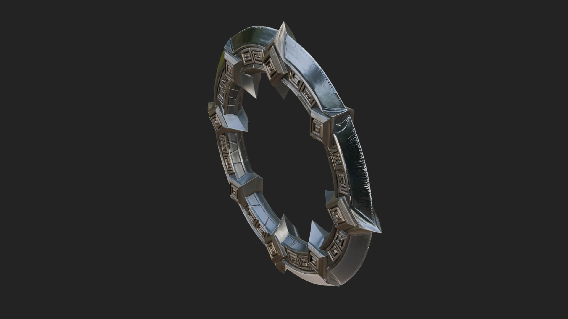 Spiked Ring Blade Model Design 2 3D Print Model 3D Model