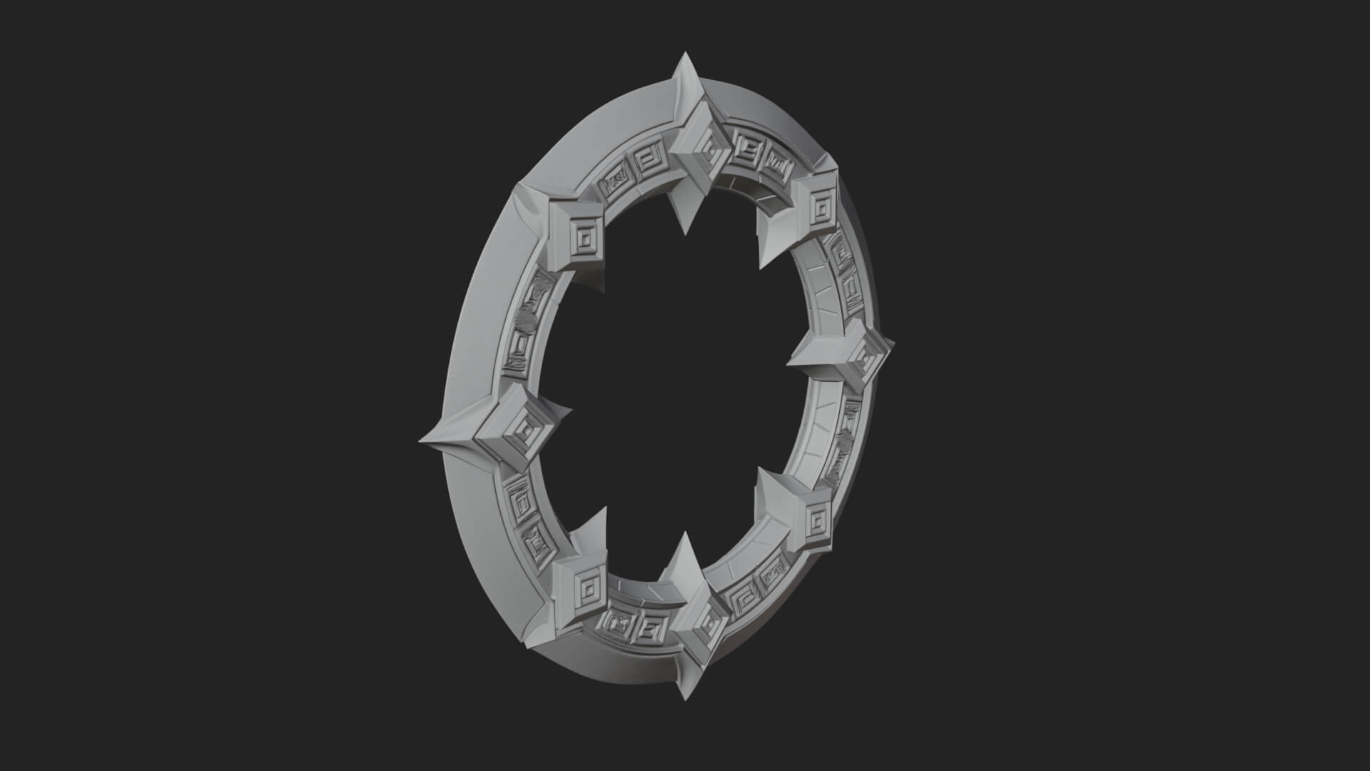 Spiked Ring Blade Model Design 2 3D Print Model 3D Model