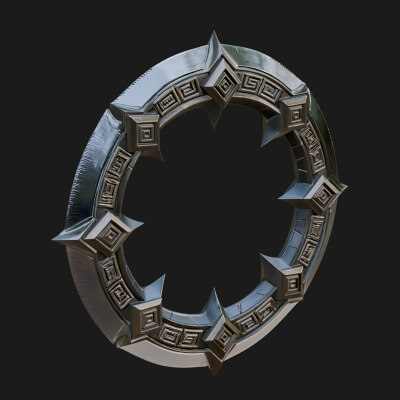 Spiked Ring Blade Model Design 2 3D Print Model