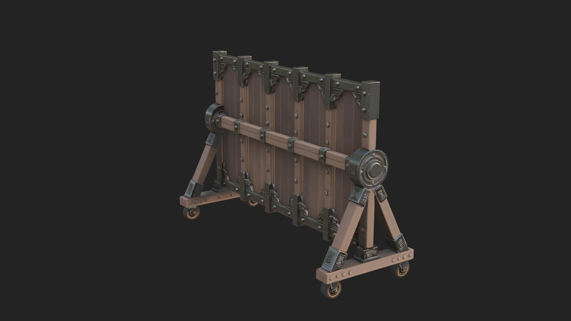 Spiked Siege Barricade Model Design 1 3D Print Model 3D Model