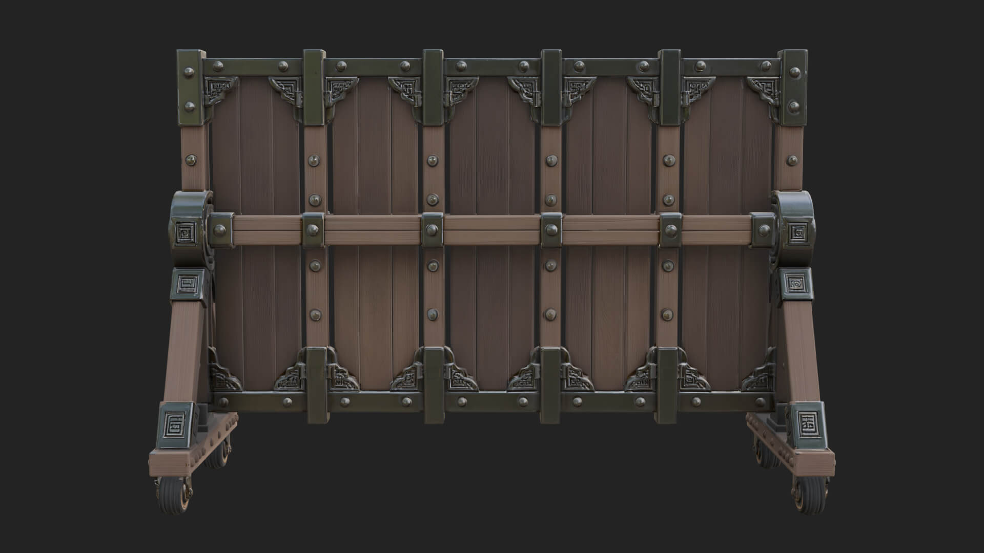 Spiked Siege Barricade Model Design 1 3D Print Model 3D Model
