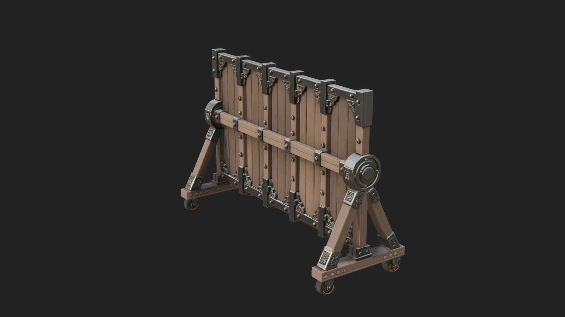 Spiked Siege Barricade Model Design 1 3D Print Model 3D Model