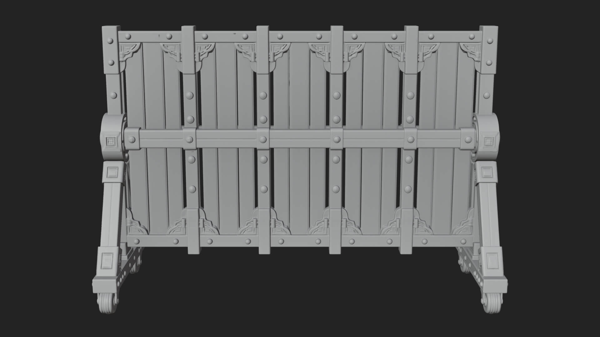 Spiked Siege Barricade Model Design 1 3D Print Model 3D Model