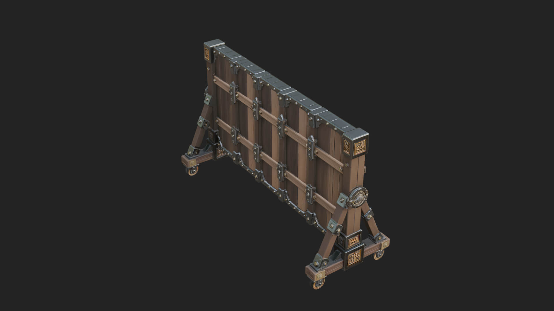 Spiked Siege Barricade Model Design 2 3D Print Model 3D Model