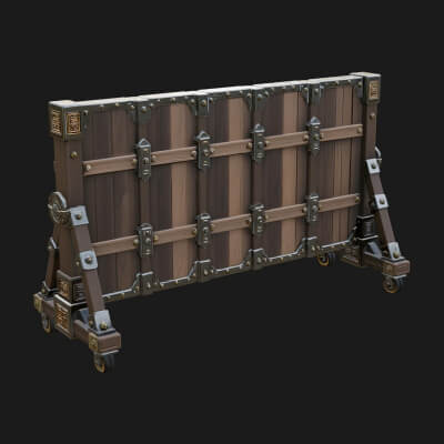 Spiked Siege Barricade Model Design 2 3D Print Model