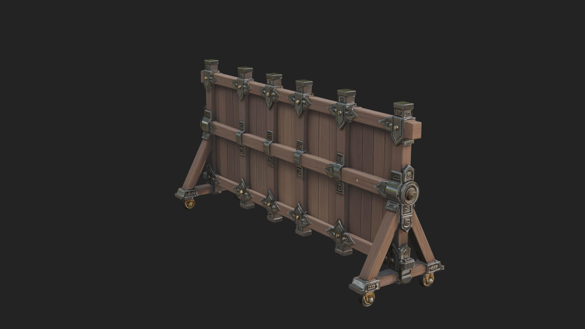 Spiked Siege Barricade Model Design 3 3D Print Model 3D Model