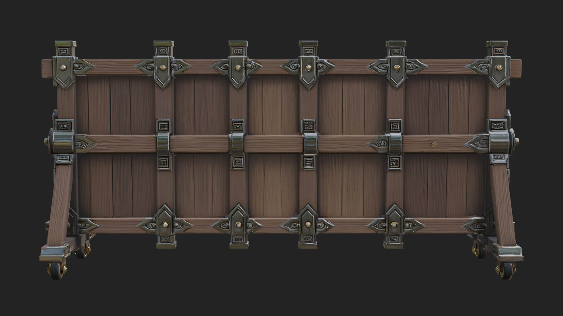Spiked Siege Barricade Model Design 3 3D Print Model 3D Model