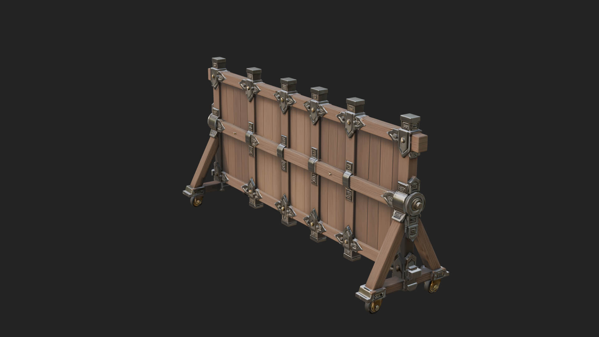 Spiked Siege Barricade Model Design 3 3D Print Model 3D Model