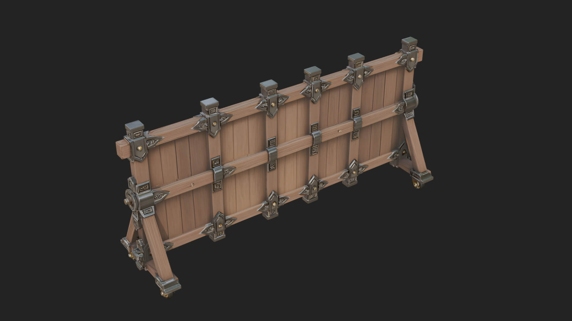Spiked Siege Barricade Model Design 3 3D Print Model 3D Model