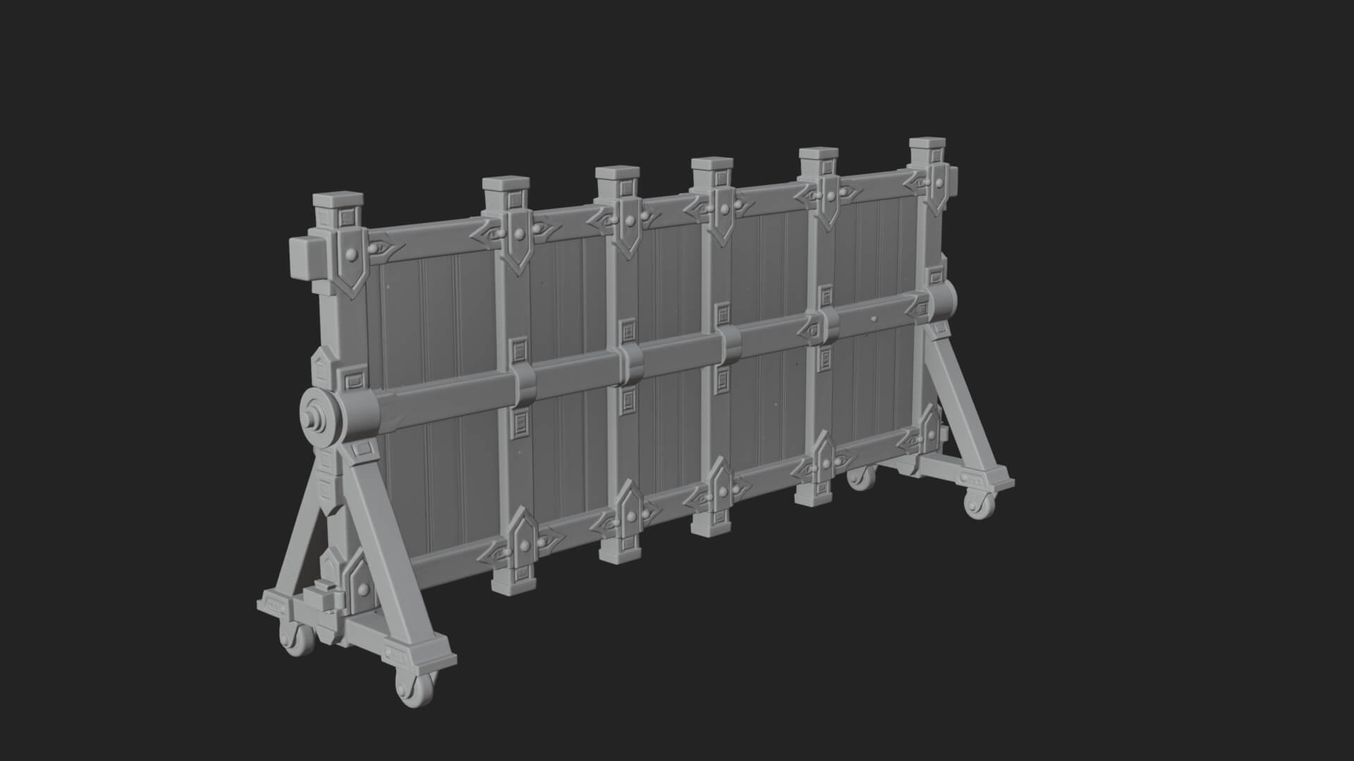 Spiked Siege Barricade Model Design 3 3D Print Model 3D Model