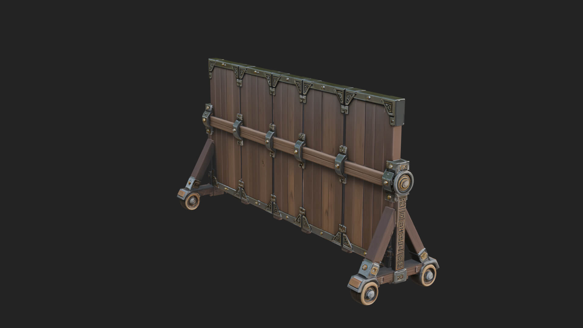 Spiked Siege Barricade Model Design 4 3D Print Model 3D Model