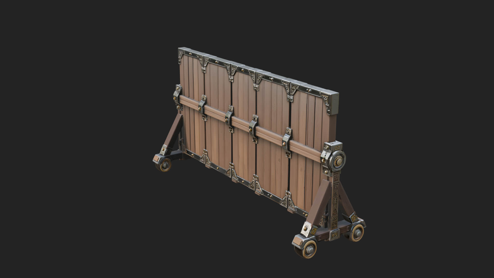 Spiked Siege Barricade Model Design 4 3D Print Model 3D Model