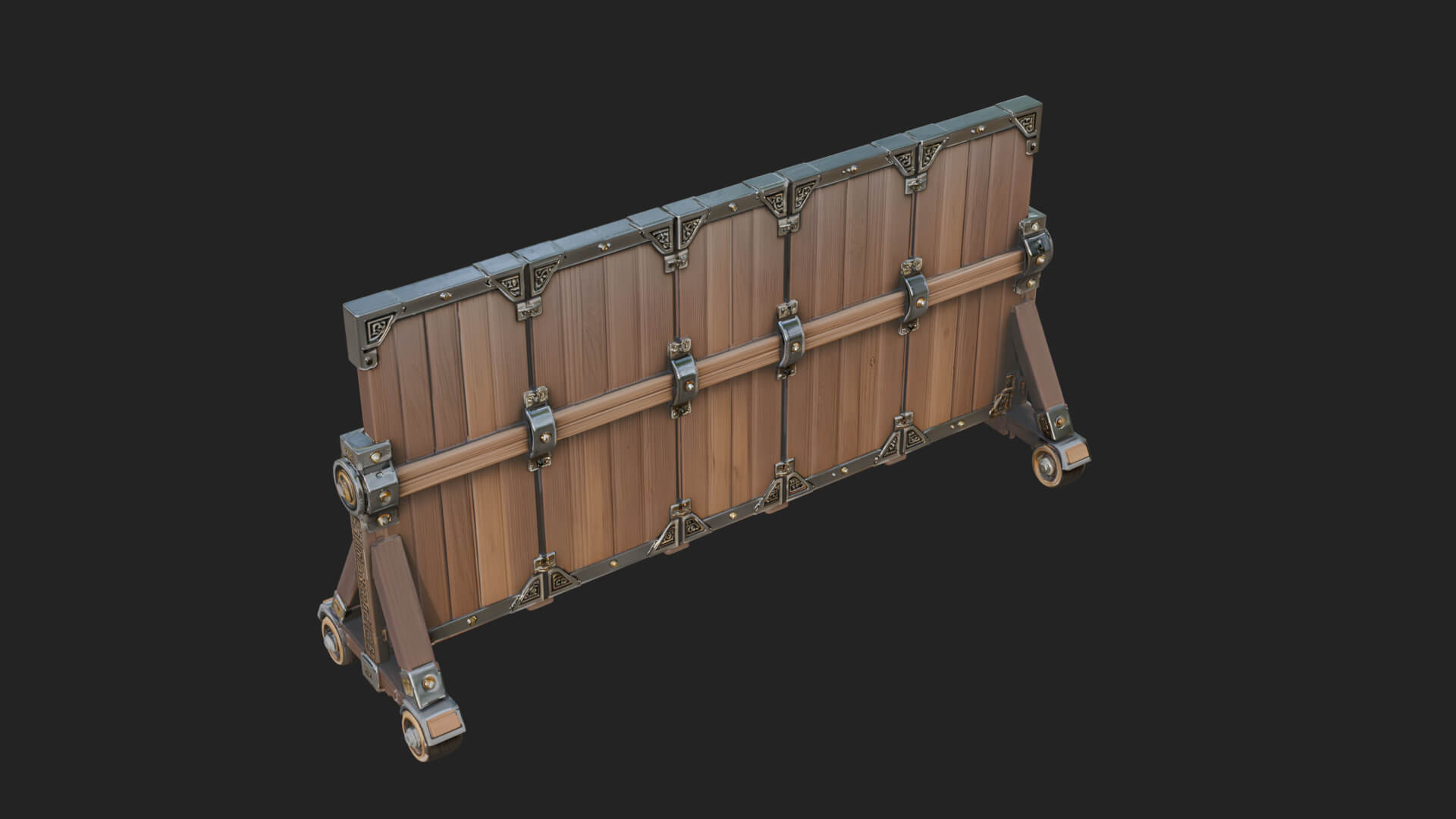 Spiked Siege Barricade Model Design 4 3D Print Model 3D Model