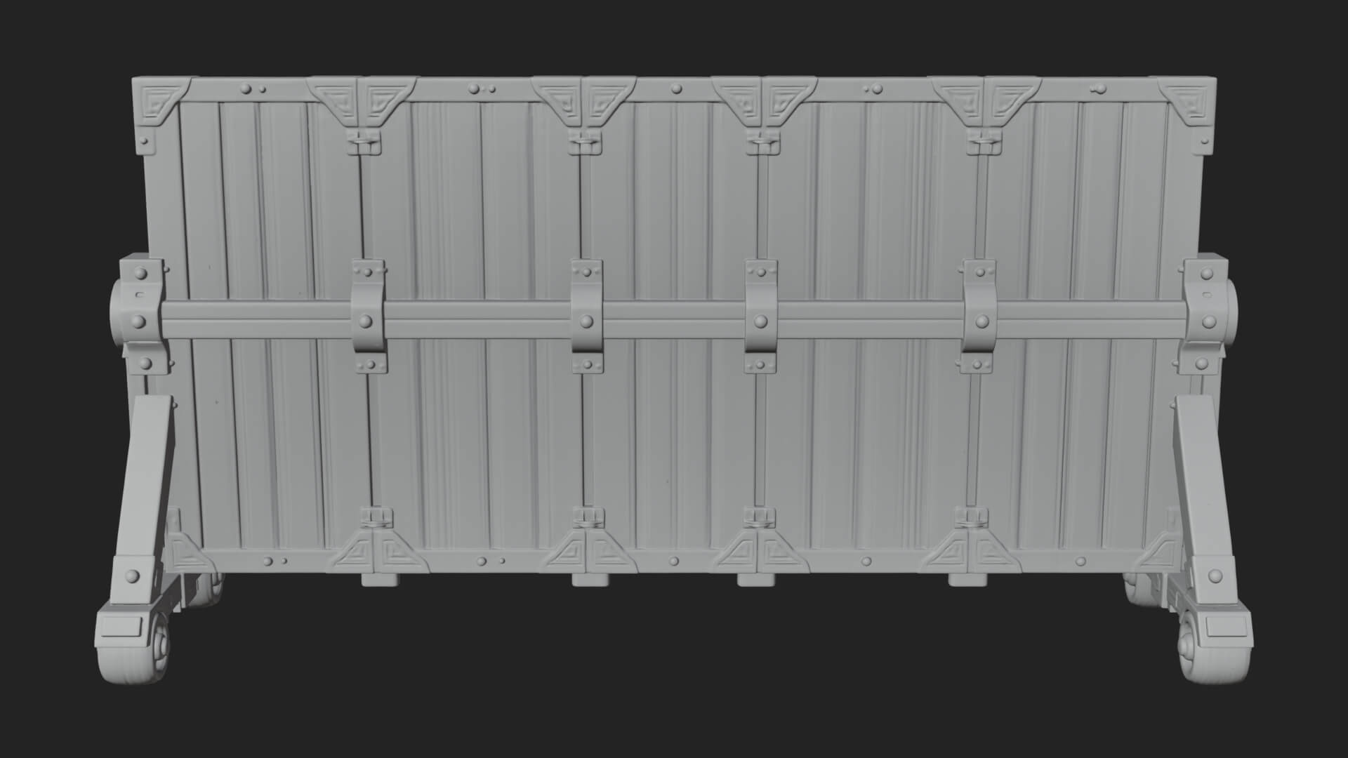 Spiked Siege Barricade Model Design 4 3D Print Model 3D Model
