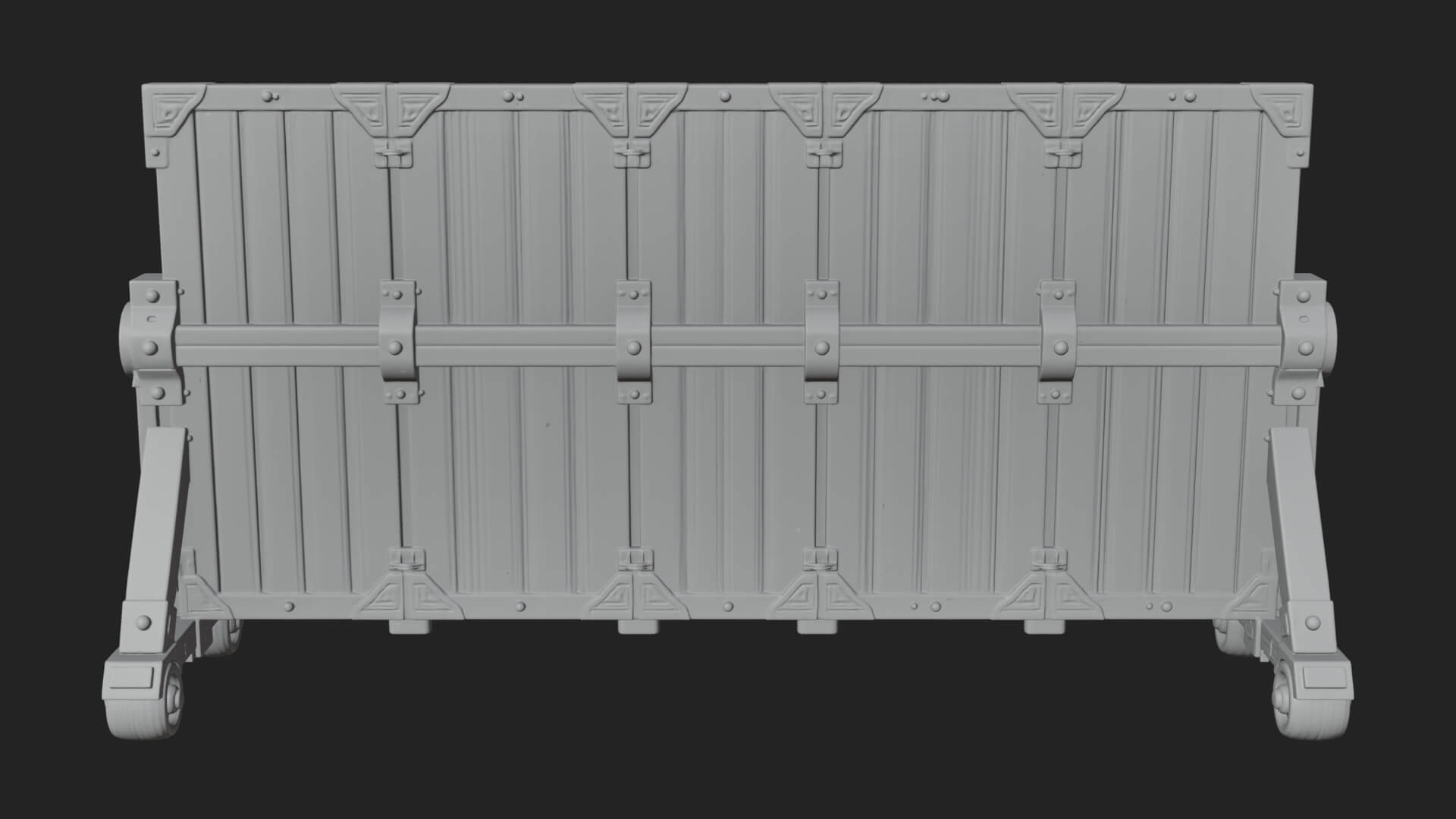 Spiked Siege Barricade Model Design 4 3D Print Model 3D Model