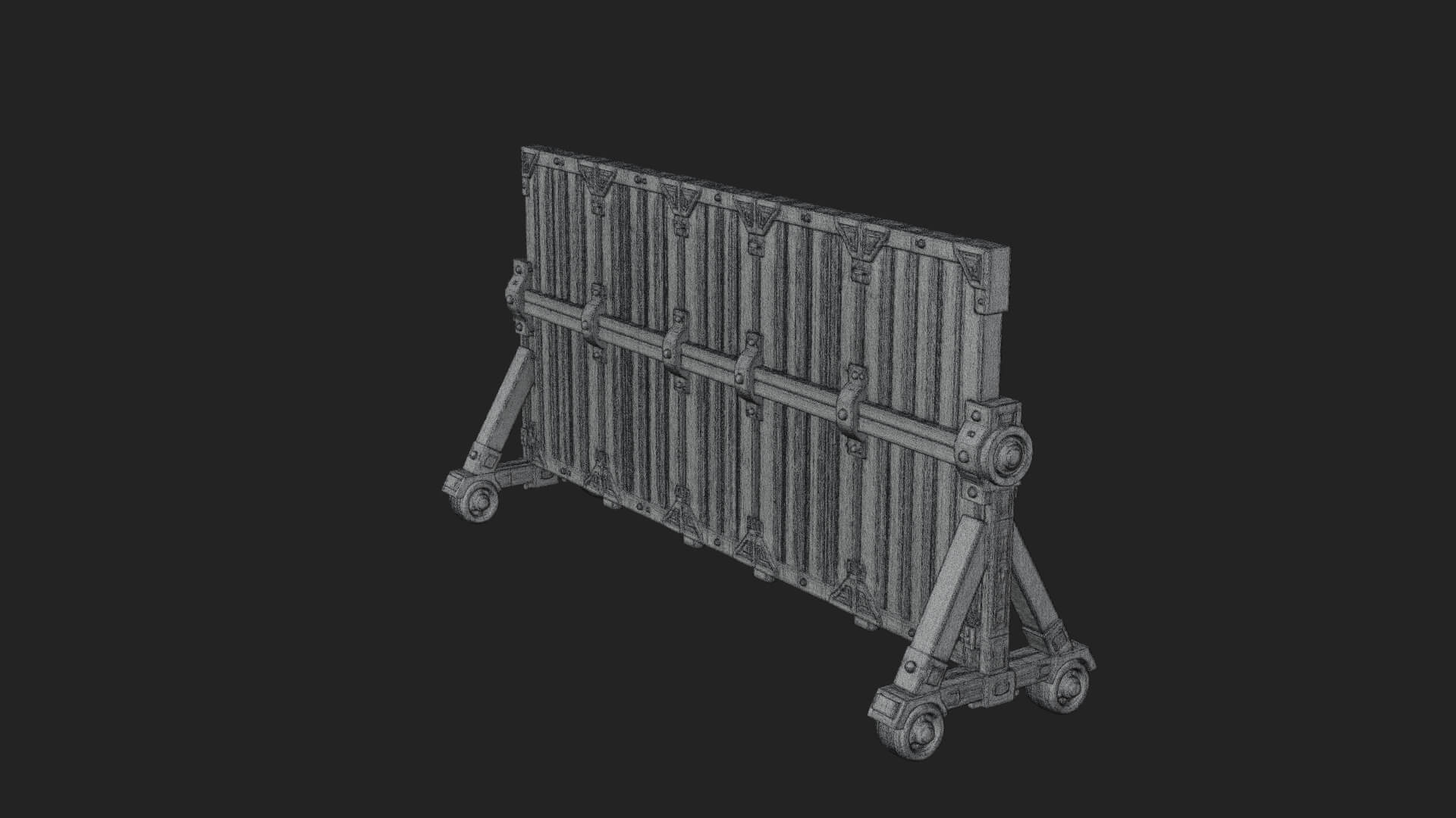 Spiked Siege Barricade Model Design 4 3D Print Model 3D Model