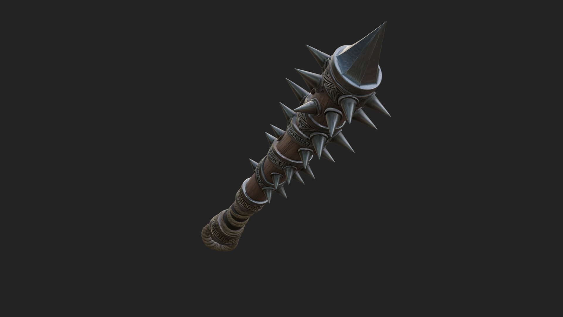 Spiked War Club Model Design 1 3D Print Model 3D Model