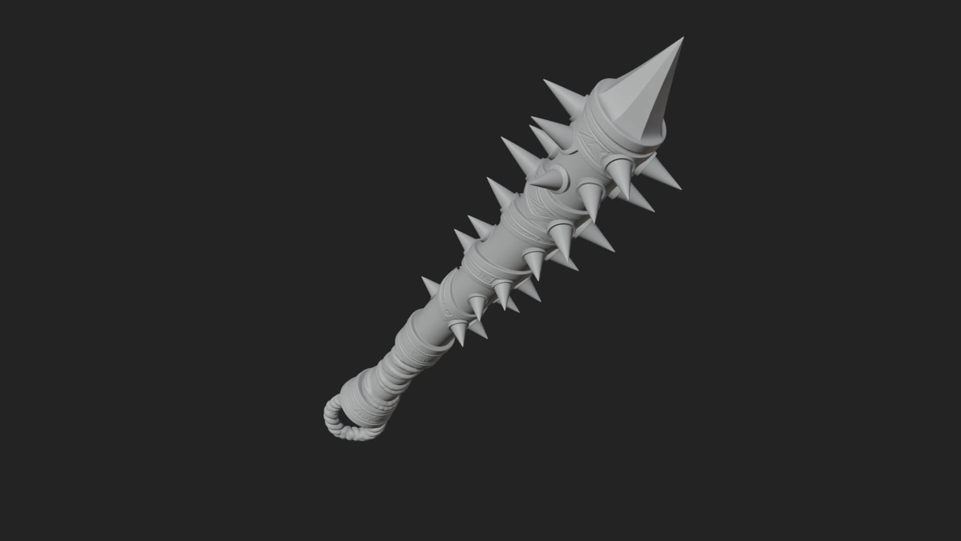 Spiked War Club Model Design 1 3D Print Model 3D Model