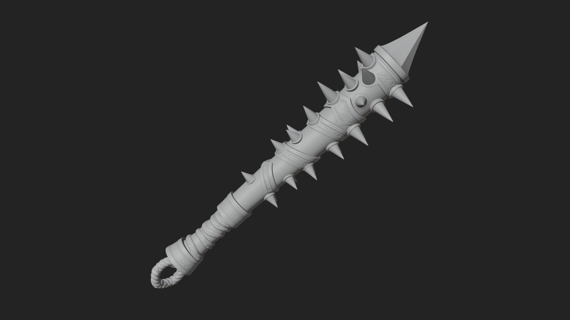 Spiked War Club Model Design 1 3D Print Model 3D Model