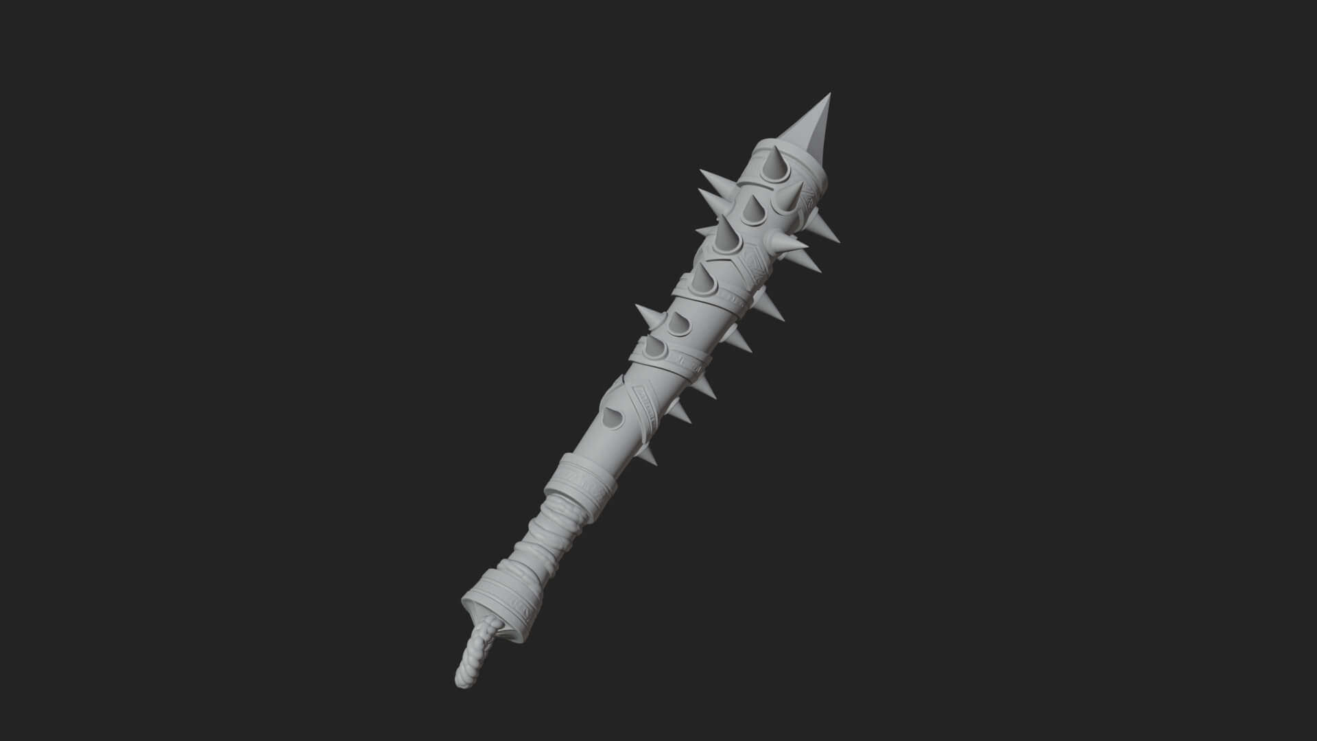 Spiked War Club Model Design 1 3D Print Model 3D Model