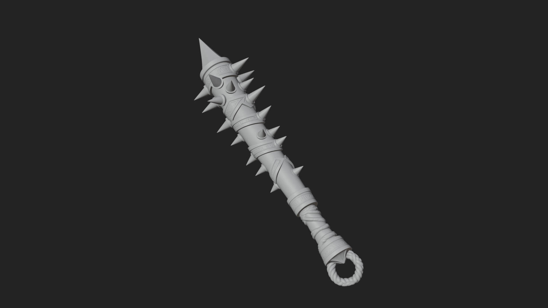 Spiked War Club Model Design 1 3D Print Model 3D Model