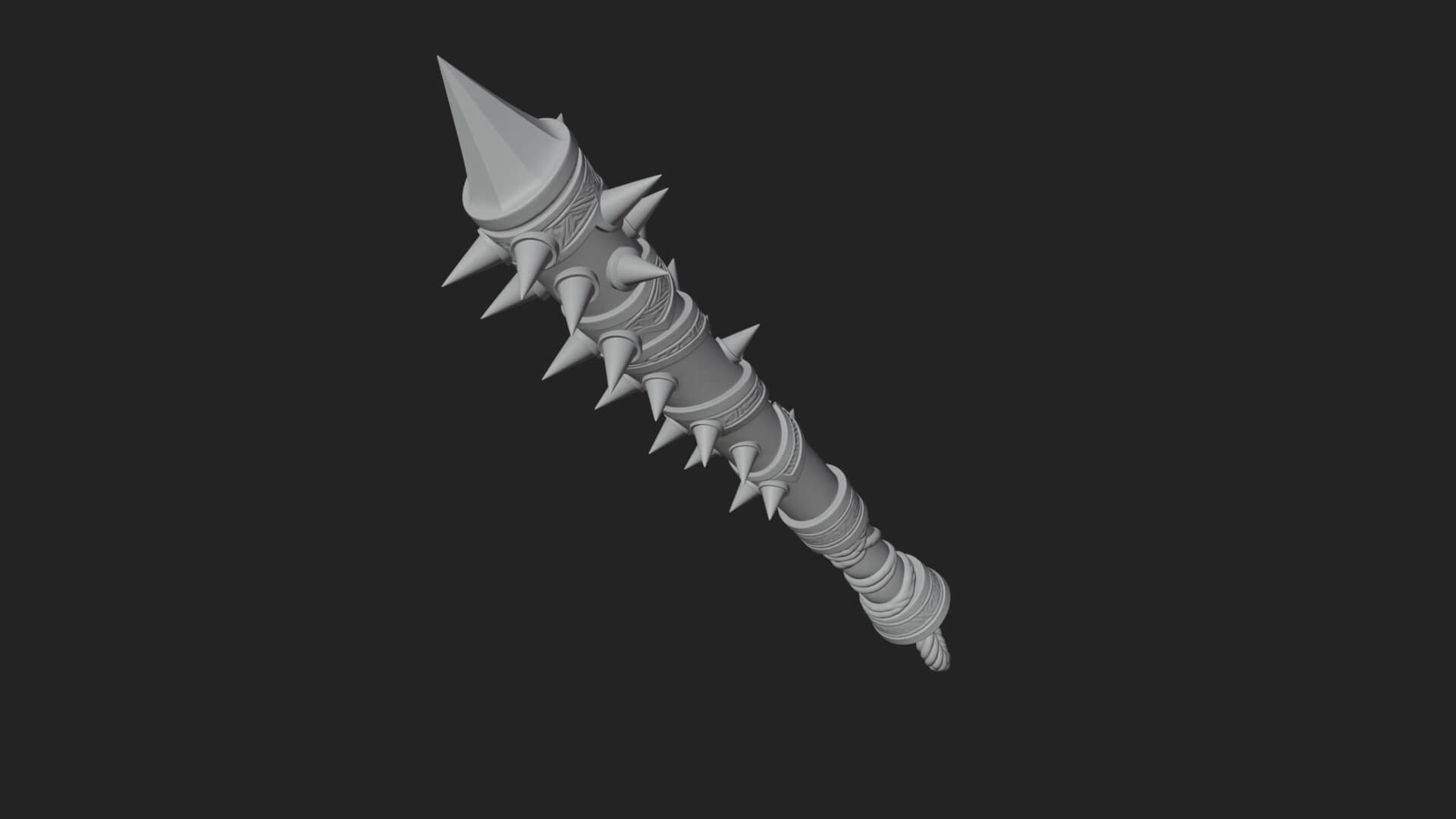 Spiked War Club Model Design 1 3D Print Model 3D Model