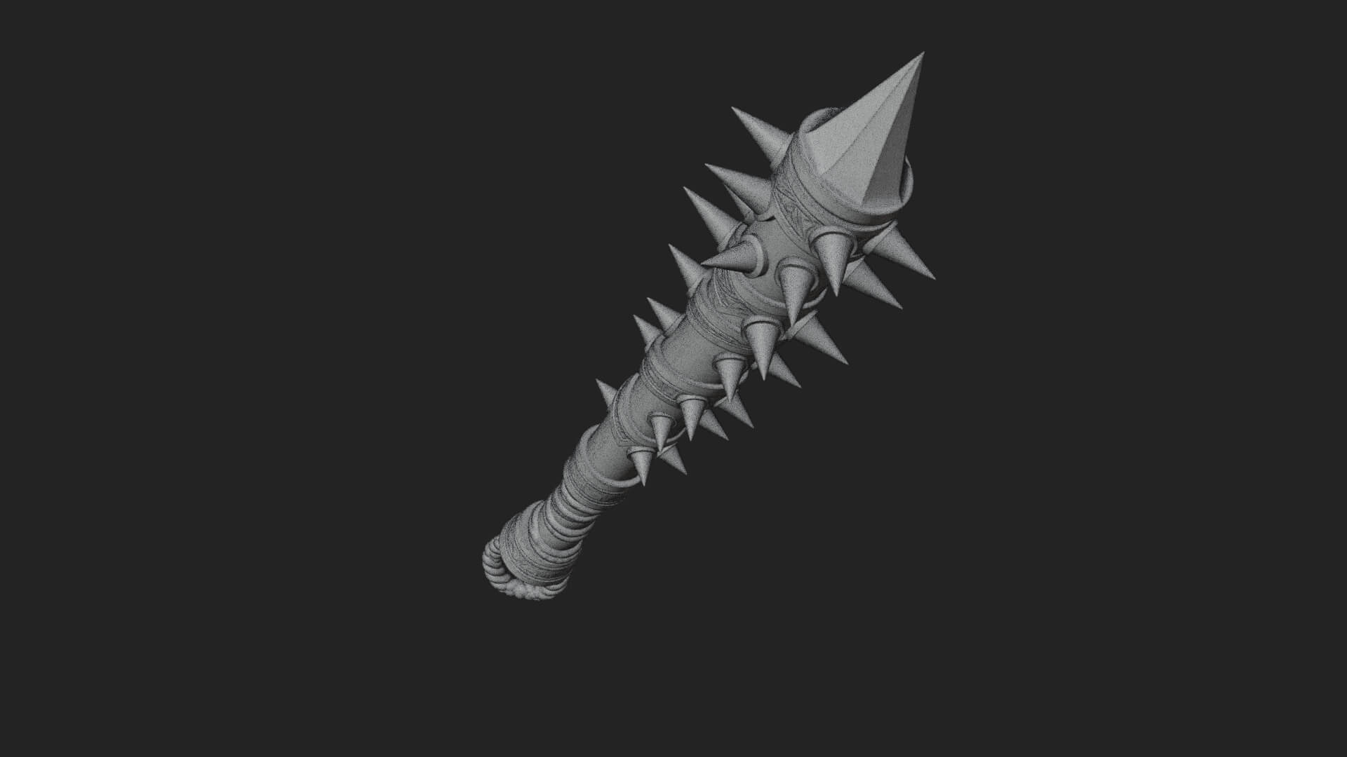 Spiked War Club Model Design 1 3D Print Model 3D Model