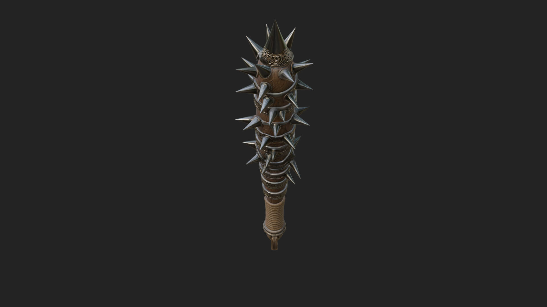 Spiked War Club Model Design 2 3D Print Model 3D Model