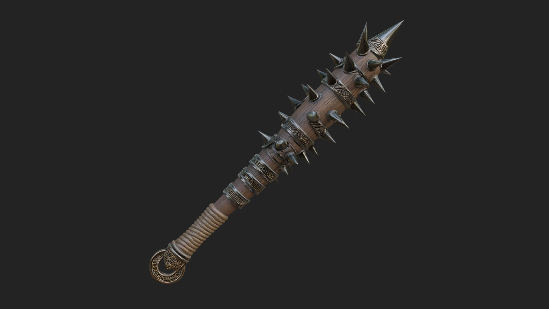 Spiked War Club Model Design 2 3D Print Model 3D Model