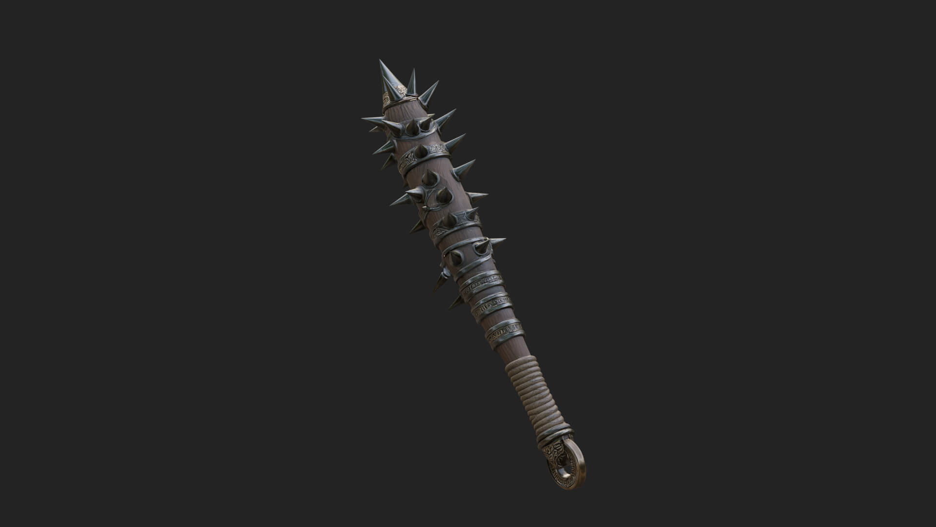Spiked War Club Model Design 2 3D Print Model 3D Model