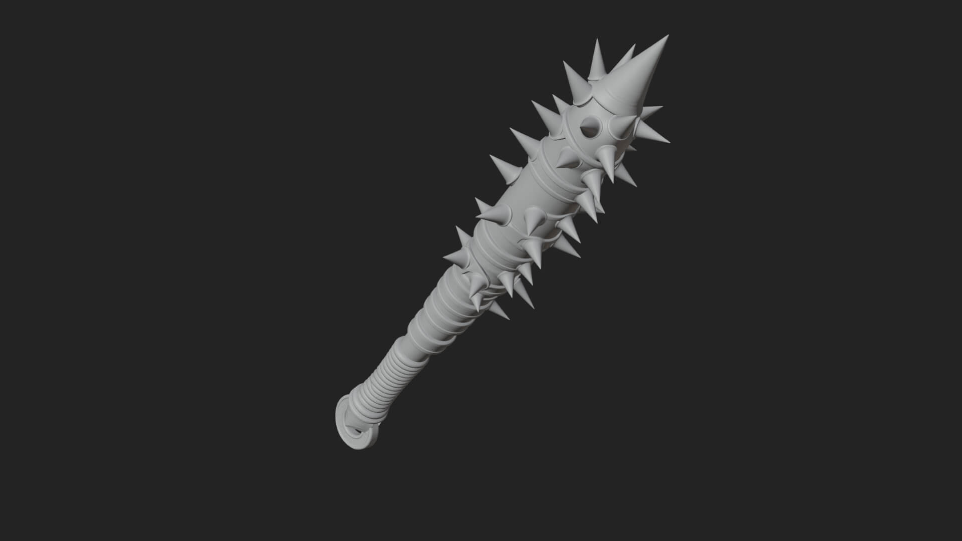 Spiked War Club Model Design 2 3D Print Model 3D Model