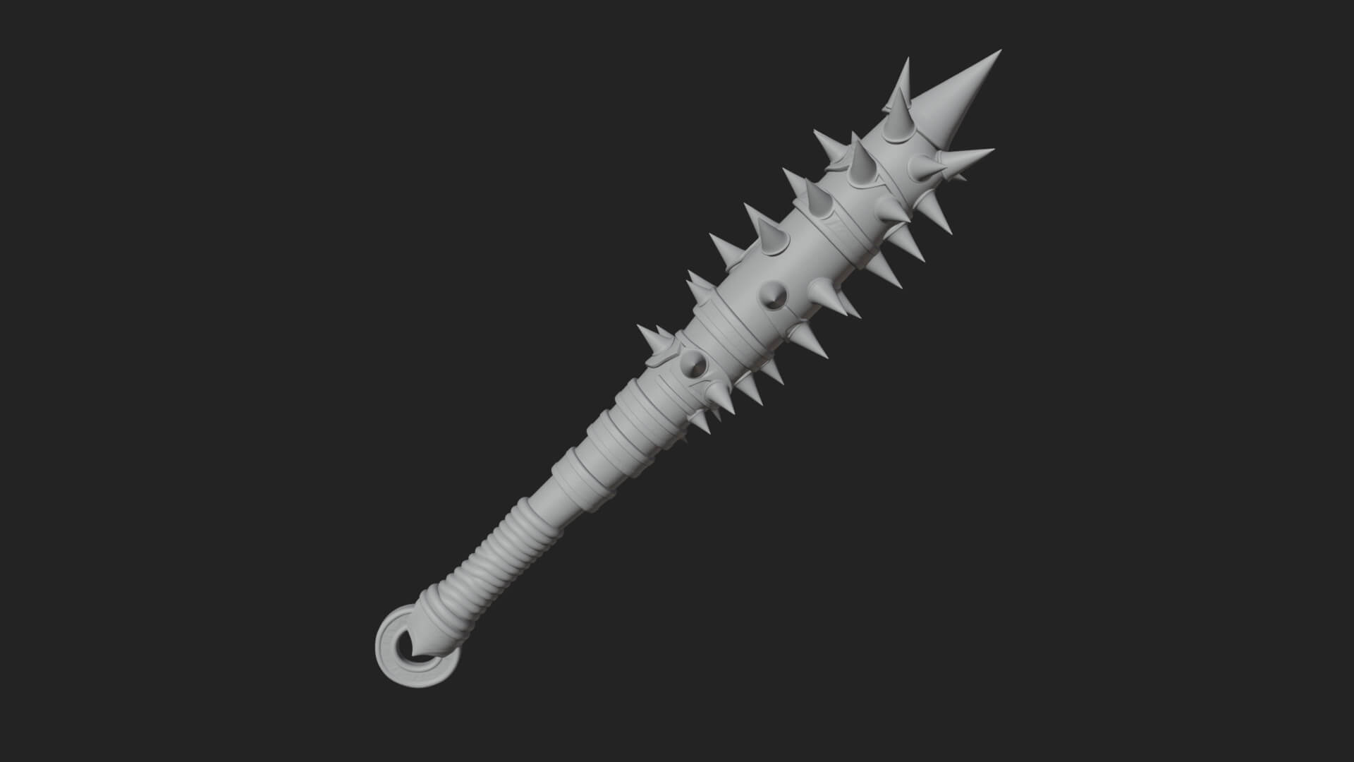 Spiked War Club Model Design 2 3D Print Model 3D Model