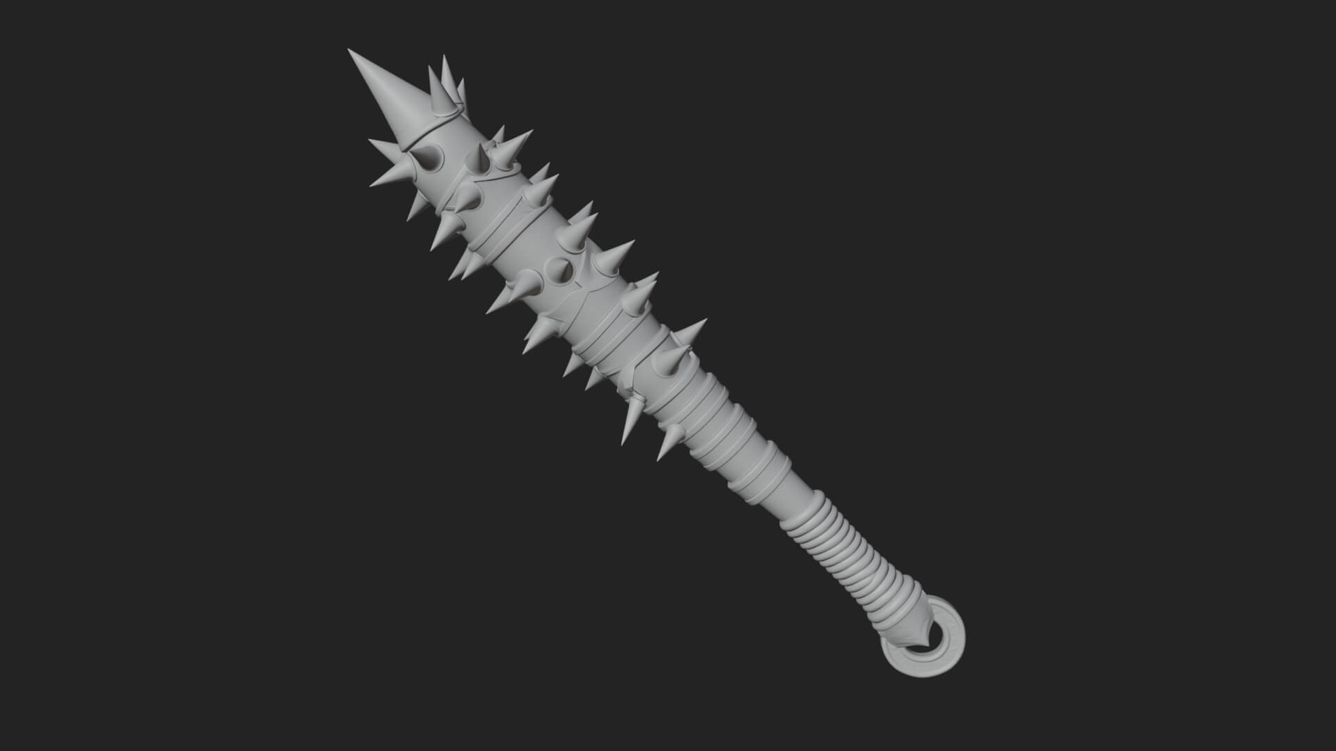 Spiked War Club Model Design 2 3D Print Model 3D Model