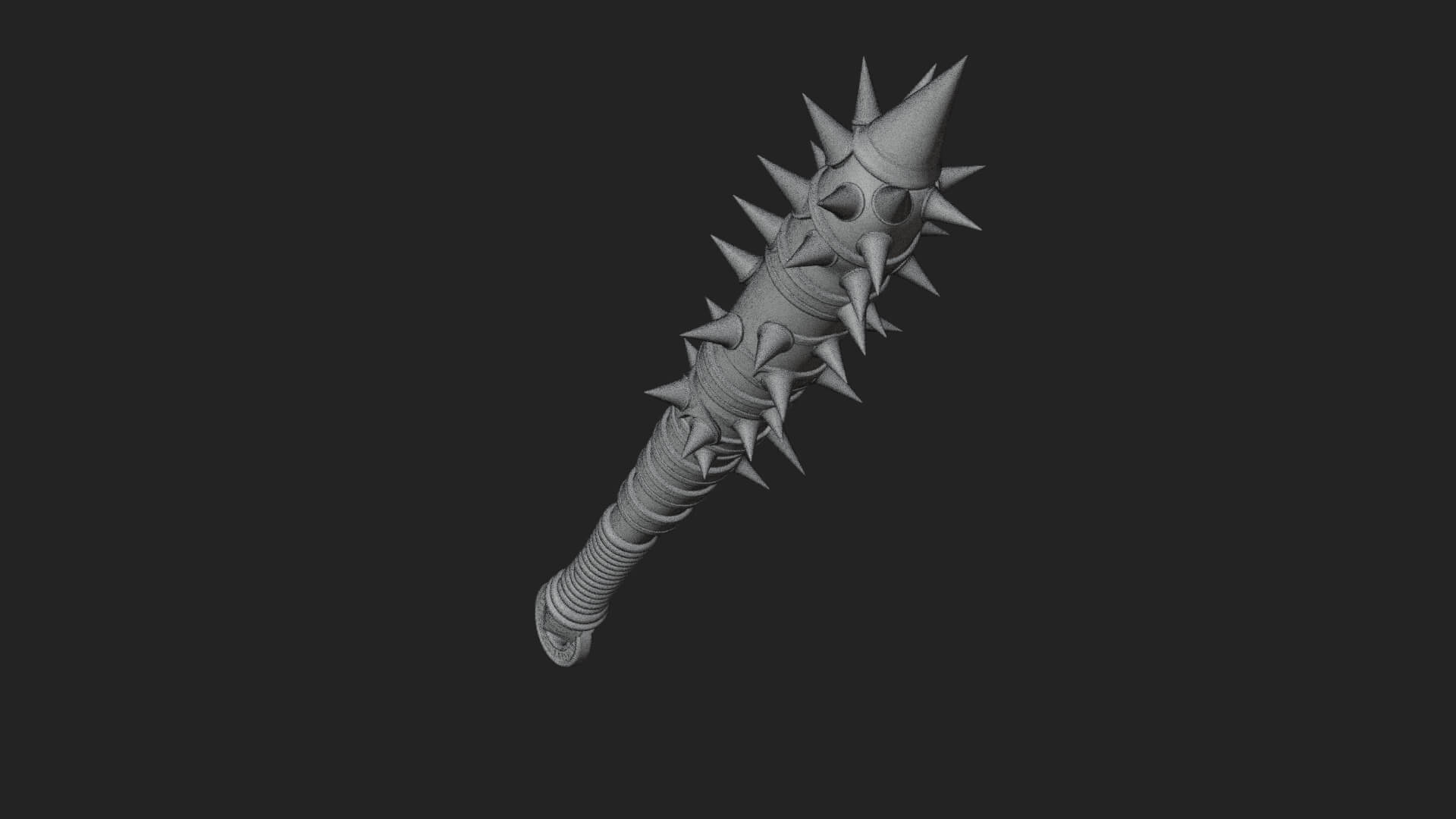 Spiked War Club Model Design 2 3D Print Model 3D Model
